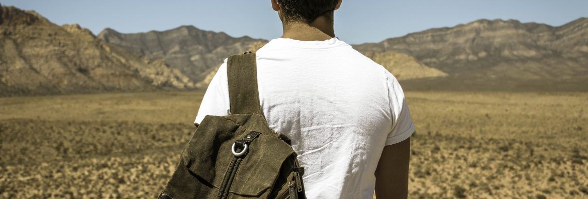 Man with backpack