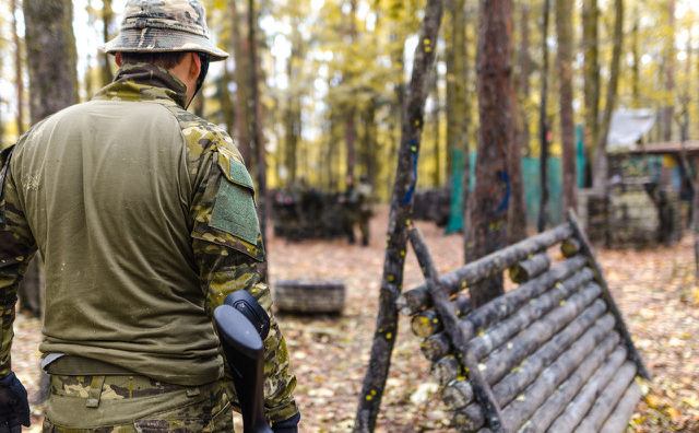 army soldier in forest